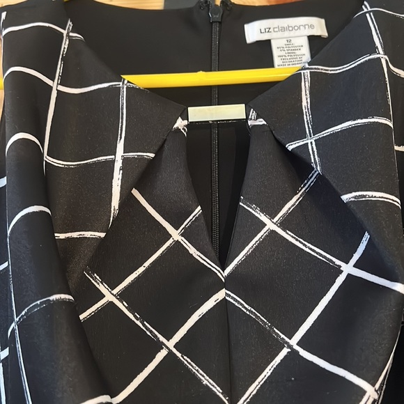 Liz Claiborne Black & White Dress, New w/Tags - Picture 5 of 7